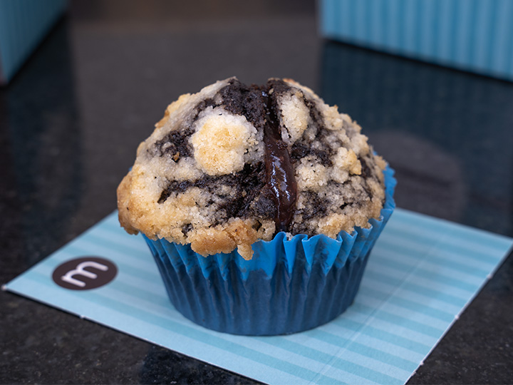 Muffin frambuesa con chocolate